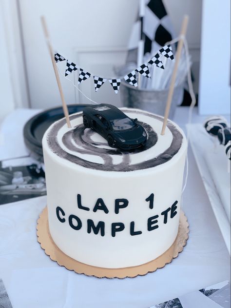 Race 1st Birthday, Baby Car Theme Birthday, Race Theme Birthday Cake, Ford Mustang Birthday Party Ideas, Jeep 1st Birthday Party, Race Car Cakesicles, Fast One Birthday Decorations, 2 Fast 2 Curious Birthday Cake Ideas, Car Themed 30th Birthday Party