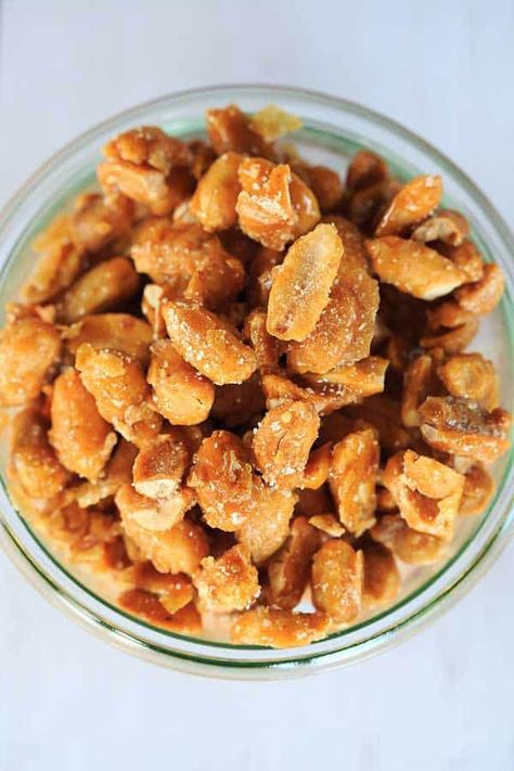 Spanish Peanuts Recipes, Flavored Peanuts Recipes, Raw Spanish Peanuts Recipes, Spicy Nuts, Brown Eyed Baker, Honey Roasted Peanuts, Raw Peanuts, Peanut Recipes, Nut Snacks