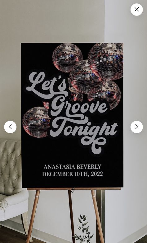 Let’s Groove Tonight Party, Cricut Disco Party, Disco Party Entrance Decor, Groove Party Decor, Disco Party Welcome Sign, Disco Chalkboard, Disco Wedding Sign, Karaoke Bridal Shower Theme, Disco Party Sign