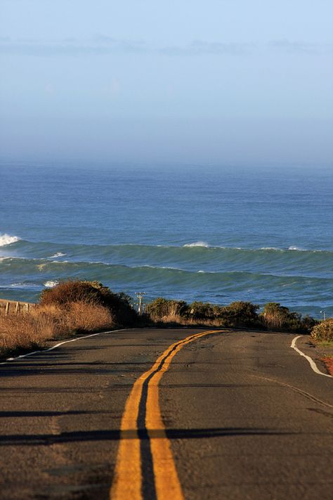 Roll Down Empty Road, Mendocino Coast, Winding Road, On The Road Again, Beautiful Destinations, Beach Life, The Words, Happy Places, Places To See