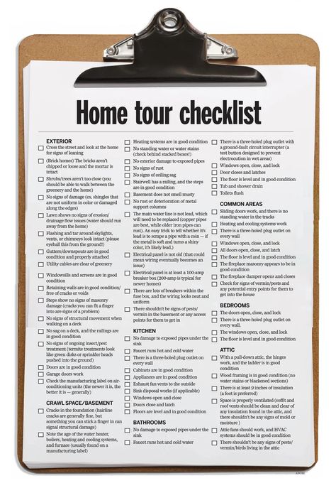 House Hunting Wish List, Buying A House Checklist, House Hunting Checklist, House Checklist, Buying First Home, Fall House, New Home Checklist, Apartment Hunting, Inspection Checklist