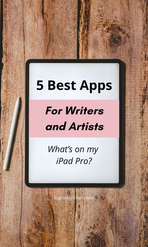 Find out what’s on my iPad and get a list of the best apps for creatives like writers, artists and students. These must have apps are useful for boosting productivity, helping with organization and note taking, digital art, journal writing etc. Note Taking Digital, Apps For Writers, Ipad Pro Tips, Ipad Pro Apps, Words For Writers, Ipad Pro Pencil, Writing Apps, Word App, Must Have Apps