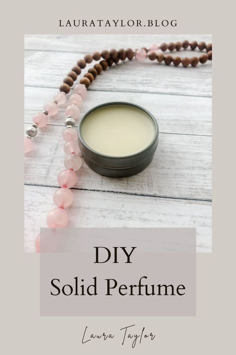 Step-by-step how to make a DIY solid perfume with your essential oils. This is an easy homemade product that is entirely natural and so budget-friendly! Perfume From Essential Oils, Homemade Solid Perfume, How To Make Solid Perfume, Diy Solid Perfume Recipes, How To Make Perfume With Essential Oils, Diy Solid Perfume, Solid Perfume Diy, Perfume With Essential Oils, Diy Perfume Oil