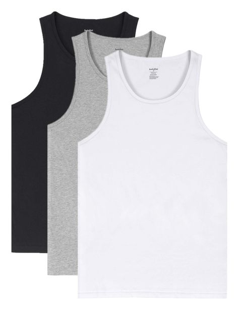 PRICES MAY VARY. PREMIUM SLEEVELESS UNDERSHIRTS: Our tank top are made from 100% cotton. Premium cotton fabric is super soft, breathable, moisture-wicking and stable dye property, provides you ultra comfort and better fitness TAILORED FIT: Ultral comfy and stretchy clasic crewneck sleeveless shirts for men, solid color, slim fit. Reinforced stitching in armholes and bottom hem provide superior durability. Soft covered seams on neck & shoulders for reducing friction and improving smooth. Perfect Sleeveless T Shirt Men, Tlt Musical, Tank Top Outfits Men, Backpacking Clothes, Sleeveless Shirt Mens, Tank Tops Men, Mens Innerwear, Strong Men, Tank Tops For Men