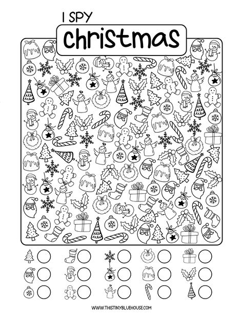 Christmas School Age Activities, December Printables For Kids, Fun Christmas Activities For School, Christmas School Activities For Kids, Christmas Crafts Printables For Kids, I Spy Worksheets Printables, Christmas Activity Printables Free, Kids Christmas Worksheets, Christmas Math Worksheets First Grade