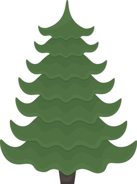 Cute green Christmas tree. Christmas tree without decorations. The Christmas tree. A large coniferous tree. Vector illustration isolated on a white background Christmas Tree Without Decorations, Plain Christmas Tree, Tree Vector Illustration, Trees Vector, Christmas Tree Drawing, Tree Vector, Conifer Trees, Gift Drawing, Beautiful Christmas Trees