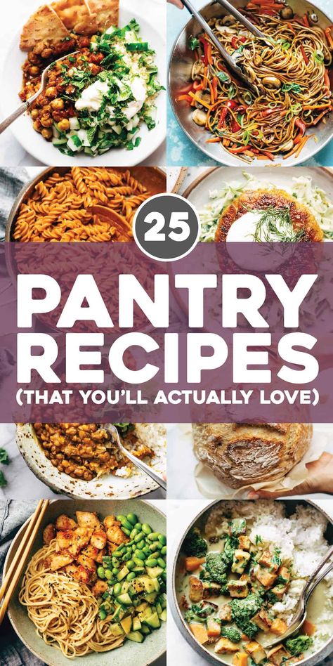 Sometimes you need to make it work with what you've got, which is why pantry recipes exist. Pasta, soup, casseroles, and more that you'll (actually) love! #pantry #recipes #easyrecipes Pantry Recipes Clean Out The, Pantry Cooking Recipes, Pantry Meals, Pantry Recipes, Healthy Pantry, Clam Recipes, Grasshoppers, Pasta Soup, Prep Style