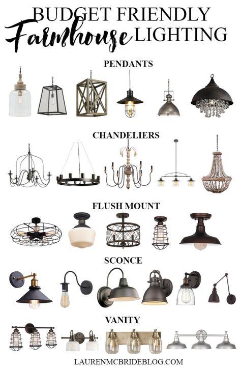 Check out these budget friendly farmhouse lighting options! All range from $20-$250! Kitchen Table Lighting, Farmhouse Style Lighting, Lauren Mcbride, Kitchen Lighting Design, Farmhouse Kitchen Lighting, House Farm, Farmhouse Light Fixtures, Casa Country, Kitchen Farmhouse