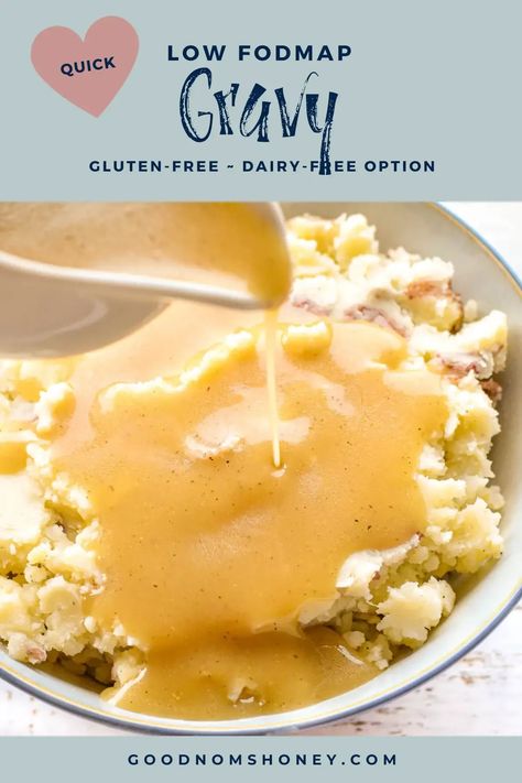 Low Fodmap Brown Gravy, Gf Df Gravy, Low Fodmap Gravy, Gluten Free Chicken Gravy, Gaps Thanksgiving Recipes, Gluten Free Dairy Free Gravy, Low Fodmap Holiday Recipes, Low Fodmap Stuffing, Gluten Free Dairy Free Thanksgiving Food