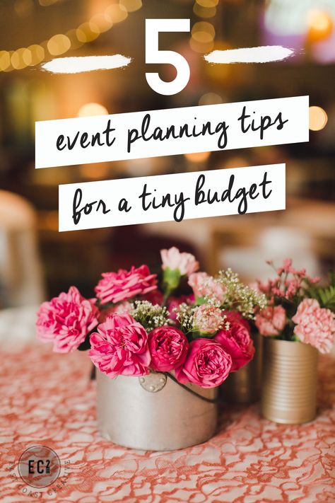 Throwing a big event, whether it's a fundraiser, wedding, anniversary party, you name it... can be really expensive. Since I've kind of branded myself as a budget savvy DIYer, I get asked to help with large events with tiny budgets quite often. After doing a wedding and a charity gala this year, I thought it was time to share some Tips for Event Planning on a Budget. Event Planning Budget, Event Planning Quotes, Event Planning Checklist, 50th Anniversary Party, Event Planning Tips, Diy Event, Event Planning Business, 25th Wedding Anniversary, Wedding Anniversary Party