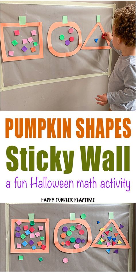 Fun Halloween Math, Pumpkin Lessons, Math Activities For Toddlers, Math Shapes, Pumpkin Shapes, Fall Math Activities, Easy Math Activities, Toddler Math, Halloween Math Activities