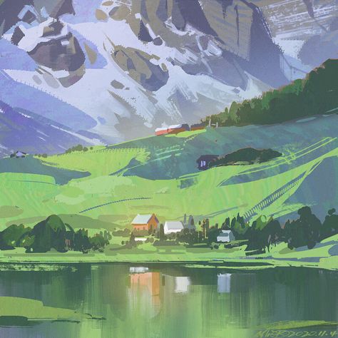 Environment Painting, Landscape Concept, Landscape Drawings, Fantasy Art Landscapes, Landscape Illustration, Visual Development, Environment Design, 판타지 아트, Environment Concept Art