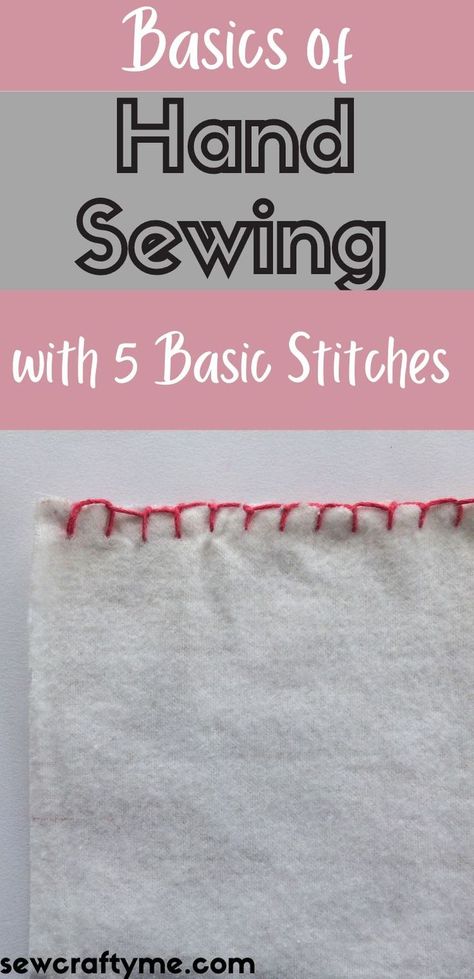 learn how to sew by hands with this tutorial. This DIY sewing project covers all the 5 basic hand sewing stitches like the running stitch, back stitch, ladder stitch, carpet stitch and the blind hem stitch. You may use one or all of these stitches for your hand sewing projects. This tutorial is so simple that any beginner can learn her basic hand sewing skills form the step by step instructions. How To Slip Stitch Sewing, Hand Hemming Stitches, How To Hand Sew, Stitch Carpet, Hemming Stitch, Hand Sewing Stitches, Sewing Stitches By Hand, Blind Hem Stitch, Sewing Hems