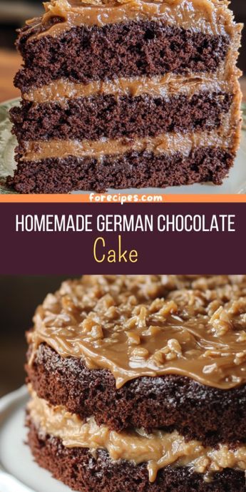 Diy German Chocolate Cake, Small German Chocolate Cake, German Chocolate Filling, Best German Chocolate Cake Recipe, Gluten Free German Chocolate Cake, Easy German Chocolate Cake, German Chocolate Cake Frosting, Homemade German Chocolate Cake, Office Lunches