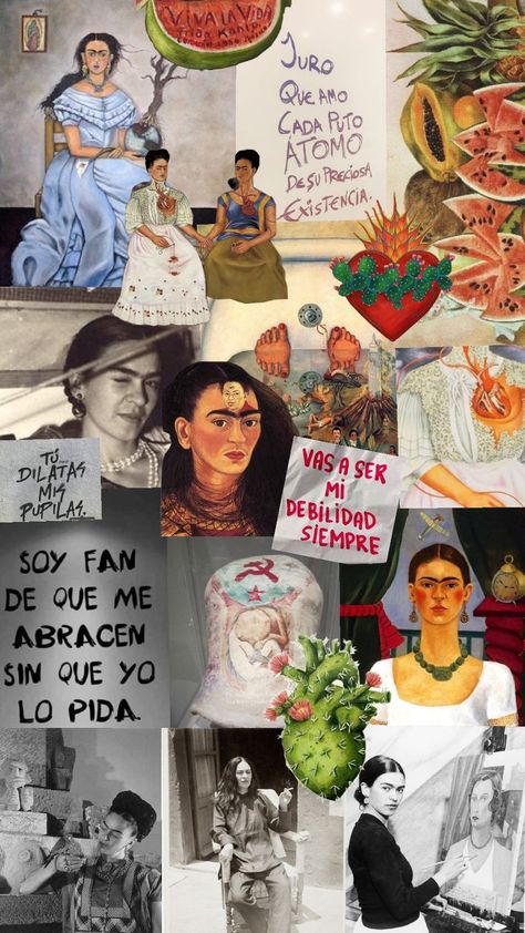 arte mexicano , Frida Kahlo Mexican Collage, Hidden Places, Mexican Art, Sketch, Wallpapers, Collage, Halloween, Quick Saves, Art