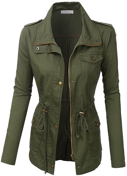 Olive Utility Military Jacket - Plus #afflink Olive Jacket Outfit, Womens Utility Jacket, Fashion Forward Outfits, Olive Jacket, Legging Pants, Jacket Outfit, Anorak Jacket, Low Iron, Women's Coats & Jackets