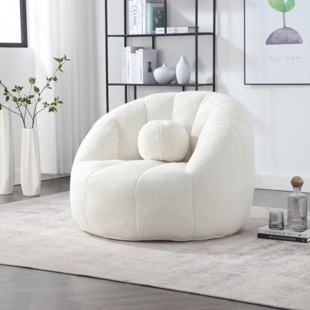 HIGH-QUALITY FURNITURE: Our bean bag chair is made of Super soft short plush, which is skin-friendly, breathable, and comfortable, combining comfort and fashion. It not only gives you a high-end soft feel but also adds luxurious and fashionable decoration to your space. Color: Beige..
#RoomDecor #InteriorDesign #HomeStyling #DecorInspiration #LivingSpace Cute White Chairs For Bedroom, Beige Bean Bag, Cozy Floor Seating Bean Bag Chairs, Cream Bean Bag Chair, White Cozy Chair, Gold Accent Room Decor, Cute Room Chairs, Mini Bean Bag, Aesthetic Comfy Chair