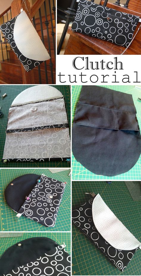 DIY Step-By-Step Clutch Bag Free Tutorial Fold Over Clutch Pattern, Diy Clutch Purse Tutorial Free Pattern, Diy Evening Bag, Clutch Purse Tutorial, Diy Clutch Purse, Clutch Bag Tutorial, Purses Diy, Diy Clutch Bag, Purses Patterns