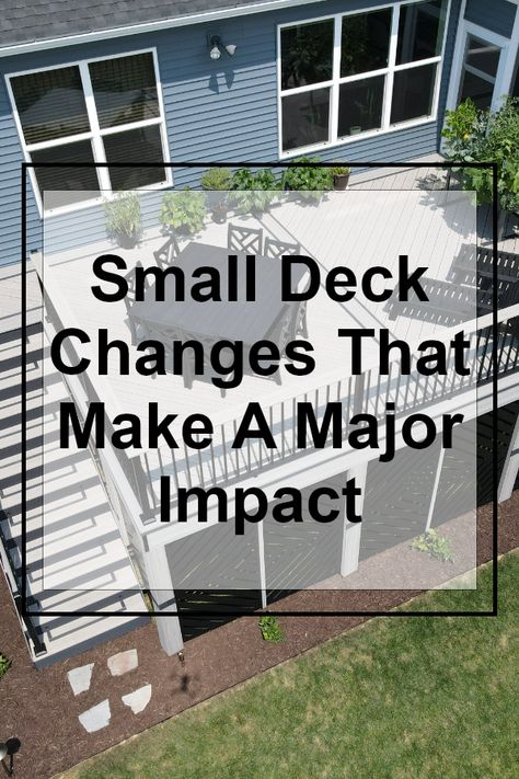 Deck Arrangement Ideas, Simple Deck Designs, Small Deck Designs, Back Deck Designs, Deck Upgrade, Small Backyard Decks, Deck Furniture Layout, Deck Addition, Deck Renovation