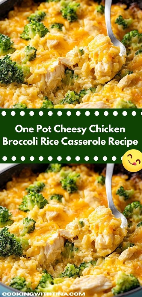 Discover a flavorful and nutritious option for dinner! This One Pot Cheesy Chicken Broccoli Rice Casserole offers an irresistible mix of taste and convenience, making it a go-to recipe for busy weekdays. Chicken Broccoli Rice Cheese Casserole, Cheesy Chicken Broccoli Rice Casserole, Chicken Broccoli Cheese Casserole, Cheesy Chicken Rice Casserole, Cheesy Chicken Broccoli Rice, Broccoli Cheese Rice Casserole, Broccoli Cheese Rice, Cheese And Broccoli, Cheesy Chicken Rice