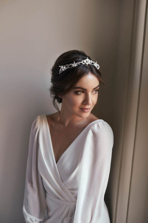 The Opulent Secret Garden Collection from Tania Maras Bridal 9 Braut Make-up, Bridal Musings, Bridal Crown, Romantic Dress, Headpiece Wedding, Wedding Crown, Bespoke Wedding, Wedding Hair And Makeup, Wedding Veils