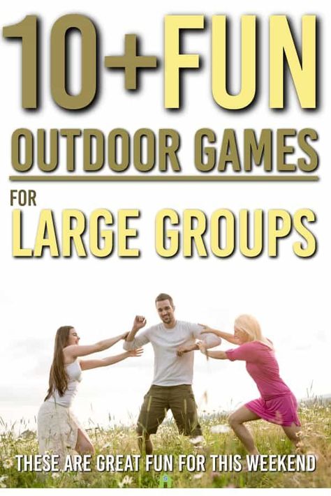 Large Group Games For Teens, Party Games For Large Groups, Groups Photography, Outdoor Team Building Games, Games For Big Groups, Games For Large Groups, Outdoor Games To Play, Outdoor Games Adults, Field Day Games