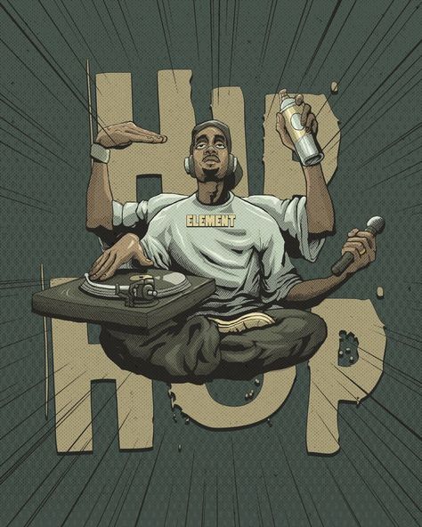 Produce digital poster works in a comic style mixed with vintage and retro! Themed: The five pillars of hip hop culture! Vintage Hip Hop Posters, Hip Hop Comic, Indian Hip Hop, Hip Hop Aesthetic, Cultura Hip Hop, Hip Hop Artwork, Hip Hop Poster, 90s Hiphop, Disco Fever