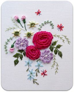 Friday, January 25, 2013 My "American Beauty Rose" in Brazilian Dimensional Embroidery American Beauty Rose, Spring Begins, Dimensional Embroidery, Brazilian Embroidery Stitches, American Embroidery, Embroidery Patterns Vintage, Learn Embroidery, Brazilian Embroidery, Types Of Embroidery