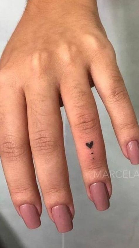 Small Meaningful Stick And Poke Tattoos, Stick And Pokes On Fingers, Heart With Dots Tattoo On Finger, Y2k Stick And Poke Ideas, Small Stick And Poke Tattoo Matching, Easy Small Tattoos Stick And Poke, Cute Simple Finger Tattoos, Aries Stick And Poke Tattoo, Stick And Poke On Finger