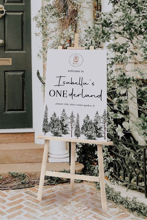 "This winter onederland first birthday welcome sign template features handwritten fonts, modern design and winter woodland illustrations. It's perfect to add style to your event! You can edit the text, font color, add photos and background color to add your own accent and match to your event style! 100% editable winter first birthday welcome sign with digital download! This template can be edited through Corjl.com, a free online tool that allows you to personalize your designs right after purchasing and instant download them! ----------------------------- MATCHING ITEMS! https://www.etsy.com/shop/AyaPaperBoutique?search_query=LINA ----------------------------- FIRST BIRTHDAY BUNDLE https://ayapaperboutique.etsy.com/listing/1556163623 ----------------------------- TRY THE DEMO! Try before y Winter Onederland Party Boy, Winter Woodland Birthday, Winter First Birthday, 1st Birthday Welcome Sign, Woodland First Birthday, Winter 1st Birthday, First Birthday Welcome Sign, Winter Onederland First Birthday, First Birthday Winter