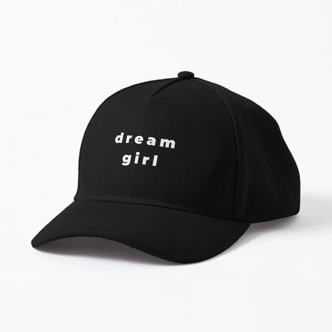 "Dream girl, Feminist, Women, Girls, Black" Cap by kyramiller106 | Redbubble Pet Parent Gifts, A Cap, Summer Blue, Black Cap, Double Wide, Caps For Sale, Parent Gifts, Cap Design, Text Design