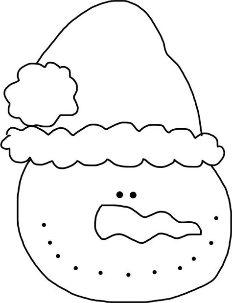 Snowman Outline Printable, Snowman Faces Template, Snowman Printables Free Templates, Valentine Templates Free Printable, Christmas Crafts Printables, Printable Snowman Faces, Snowman Outline, Snowman Template, Snowman Patterns