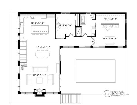 L Shape House Design, L Shaped Tiny House, L Shaped House Plans, House Plans 2 Story, L Shaped House, Three Bedroom House Plan, 2 Bedroom House Plans, 4 Bedroom House Plans, Small House Floor Plans