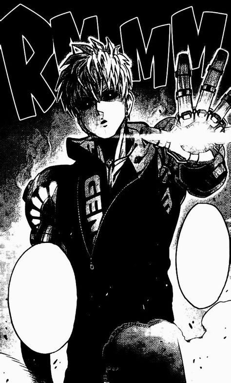 Genos Manga Panels, Genos One Punch Man, Genos Wallpaper, One Punch Man Manga, Man Wallpaper, Manga Panels, Punch Man, Anime One, One Punch