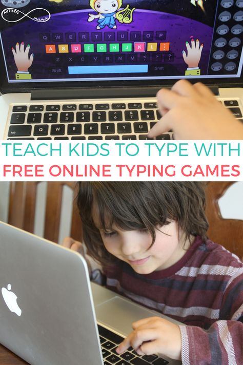 Teach Kids to Type with Free Online Typing Games Touch Typing Learning, Computer Literacy Skills, Free Typing Programs For Kids, Hybrid Homeschool, Typing Lessons, Coding Classes For Kids, Learn To Type, Technology Teacher, Learning Websites For Kids