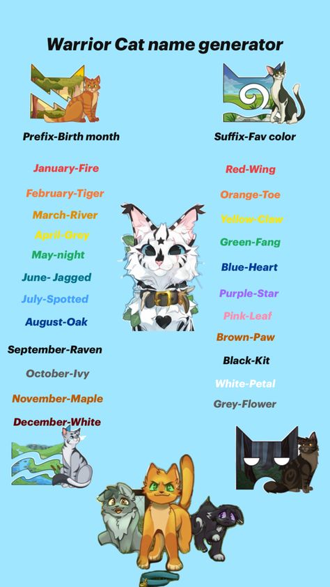 Cat Names For Black Cats, Your Warrior Cat Name, Warrior Cats Name Generator, Warrior Cat Names, Cats Name, Warrior Cats Funny, Yellow Claw, Warrior Cats Series, Warriors Cats