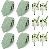 Groom Sage Green, Groomsmen Sage Green, Seafoam Green Wedding, Green Boutonniere, Green Ties, Sage Green Tie, Groomsmen Accessories, Groomsmen Boutonniere, Rose Boutonniere