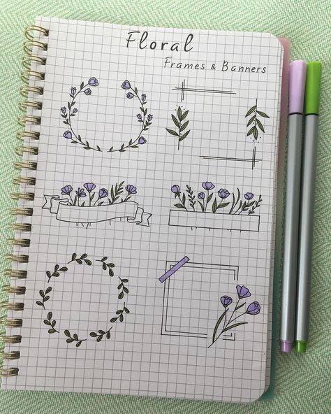 𝓘𝓷𝓼𝓹𝓲𝓻𝓪𝓽𝓲𝓸𝓷 𝓯𝓸𝓻 𝓑𝓾𝓳𝓸 (@notebook_profile) • Instagram photos and videos Highlighters Design Ideas, Bujo Front Page, Heading Design For Project, Bullet Journal Doodles Ideas, Journaling Borders, Cute Notebook Ideas, Notebook Decoration Ideas, Design Notebook Ideas, Notebook Design Ideas