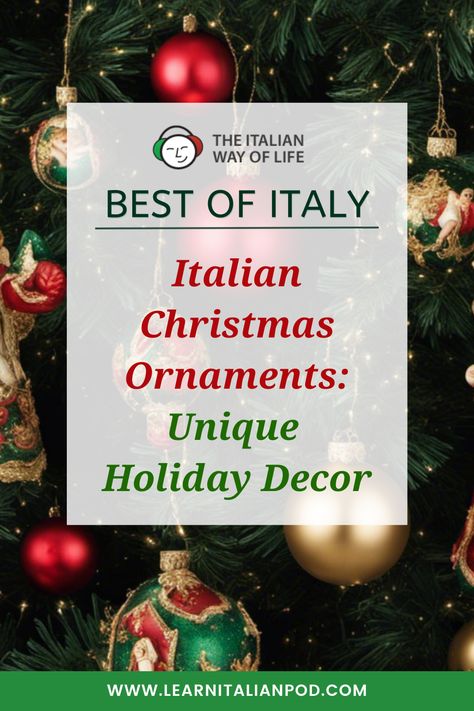 Italian Christmas Decorations Ideas, Italian Christmas Decorations Italy, Italian Christmas Tree, Italian Christmas Ornaments, Italian Christmas Aesthetic, Italian Christmas Decor, Italian Christmas Decorations, Italian Ornaments, Old World Christmas Decor