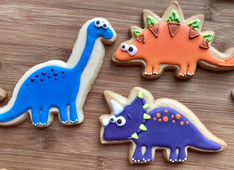 Dinosaur Cookies Decorated, Dinosaur Cakes, Kids Cookies, Saint Petersburg Florida, Designer Cookies, Dessert Decor, Date Photos, Dinosaur Cookies, Baking Stuff