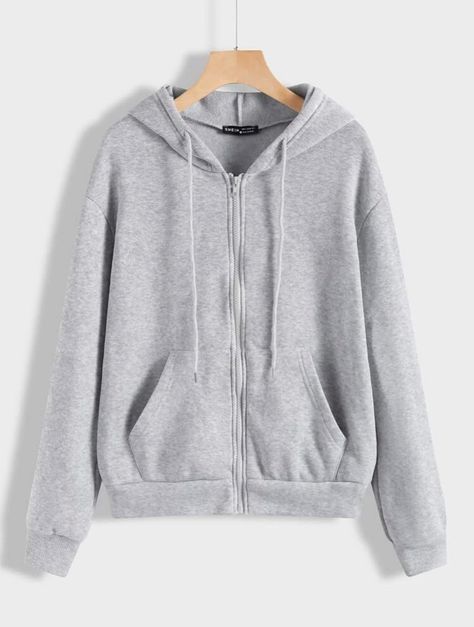 Simple Zip Up Hoodie, Solid Color Zip Up Hoodie, Gray Sweater Zip Up, Grey Sweater Zip Up, Sweatshirt Zip Up, Gray Zip Up, Sweater Zip Up, Hoodie Zip Up, Grey Zip Up