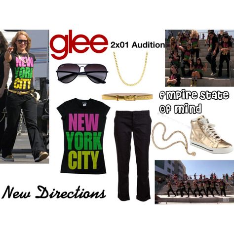 New Directions (Glee) : Empire State Of Mind by aure26 on Polyvore featuring Joie, Marc by Marc Jacobs, Ray-Ban, Emilio Pucci, Victoria's Secret and glee Glee Empire State Of Mind, Glee Performance Outfits, Glee Outfits Performances, New Directions Glee, Glee Birthday, Brittany Glee, Glee Wedding, Glee Outfits, Glee Episodes