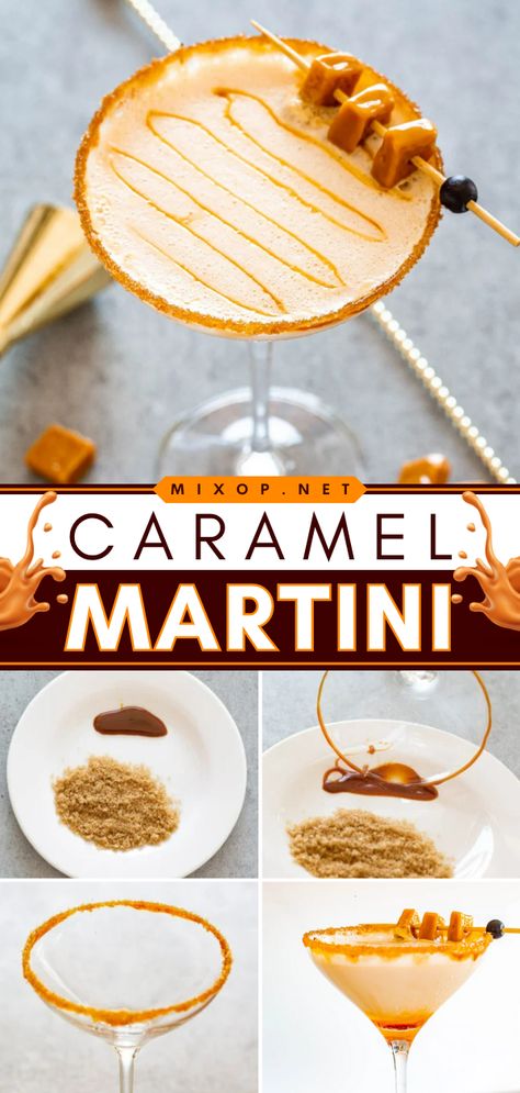 This Thanksgiving cocktail recipe is easy! Your Thanksgiving dinner party menu must have this alcoholic drink. Rich and sweet with a captivating aroma, this Baileys Caramel Martini is nothing short of spectacular. Impress everyone with this vodka drink! Mixed Drinks Alcoholic Thanksgiving, Baileys Fall Drinks, Thanksgiving Drinks Alcohol Tequila, Drinksgiving Party, Martini Ideas Drink Recipes, Thanksgiving Dessert Drinks, Cute Thanksgiving Drinks, Thanksgiving Drinks Alcohol Pitcher, Thanksgiving Themed Drinks Alcohol