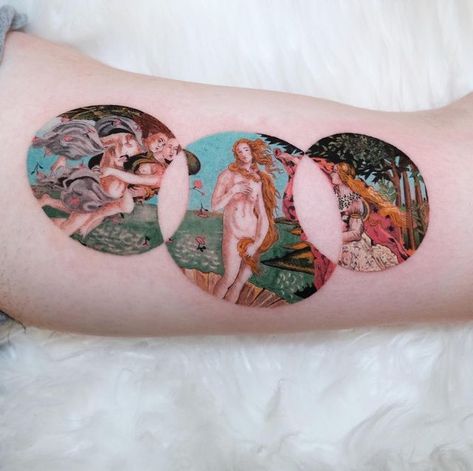 Birth Of Venus Tattoo, Infinity Tattoo With Feather, Venus Tattoo, Birth Of Venus, The Birth Of Venus, Sandro Botticelli, Hand Tattoos For Women, Cover Up Tattoos, Get A Tattoo