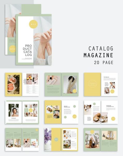 Catalogues Design Layout, Book Magazine Cover, Product Layout Design Catalog, Cute Catalogue Design, Catalog Cover Design Ideas, Product Booklet Design, Catalog Book Design, Product Pamphlet Design, Magazine Catalog Design