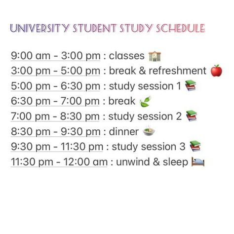 University Study Timetable, Perfect Study Timetable, University Study Schedule, 16 Hours Study Timetable, Study Timetable After School, Study Session Schedule, Study Schedule After School, Study Timetable Ideas, Studying Timetable