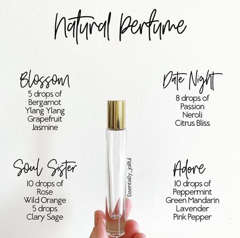 Perfume Bar, Essential Oil Blends Roller, Essential Oil Perfume Blends, Essential Oil Roller Bottle Recipes, Essential Oil Perfumes Recipes, Homemade Perfume, Essential Oil Diffuser Blends Recipes, Perfume Recipes, Essential Oils Guide