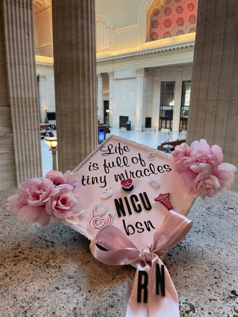 Bsn Graduation Cap, Nurse Graduation Cap Designs, Graduation Cap Decoration Nursing, Nursing School Inspiration, Nurse Graduation Cap, Nursing Goals, Nursing Graduation Pictures, Nursing Motivation, Graduation Cap Decoration Diy