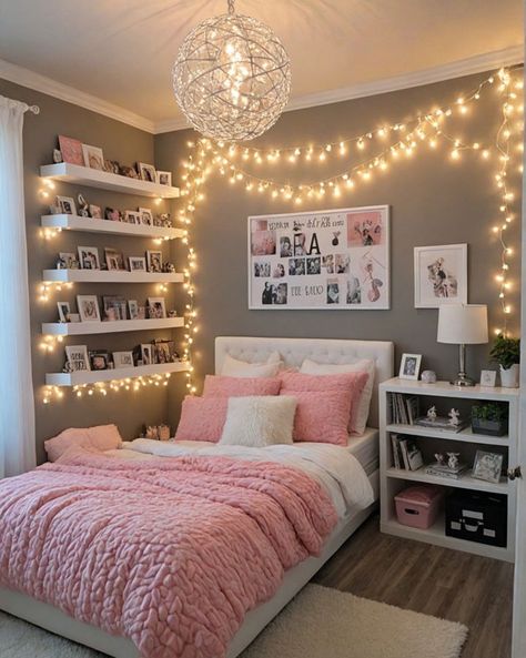 Soft and Inviting Pink bedroom, teen bedroom, teen bedroom decor Teenage Daughter Room Ideas, Best Small Bedroom Layout, Teen Girl Twin Bedroom Ideas, Pink Room For Girls Bedrooms, Cute Teenage Bedroom Ideas, Preteen Girl Room Decorating Ideas, Preppy Pink Room Ideas, Small Room Renovation Bedrooms, Teen Girl Room Decor Ideas