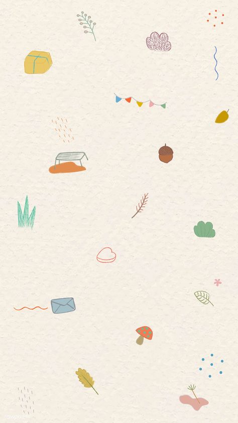 Cute autumn doodle patterned mobile screen wallpaper | premium image by rawpixel.com / marinemynt Doodle Background Wallpapers, Baby Prints Pattern Design, Baby Pattern Illustration, Mobile Screen Wallpaper, Crayon Doodles, Autumn Doodles, Pastel Background Wallpapers, Doodle Background, Wallpaper Estetika